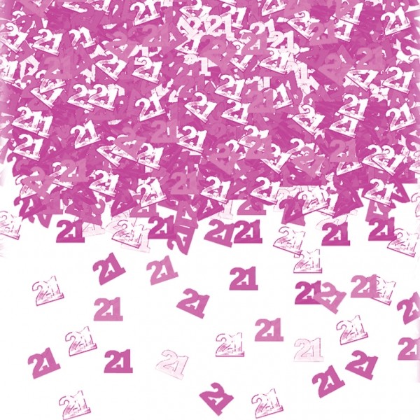 21. Geburtstag Konfetti Pink Rosa