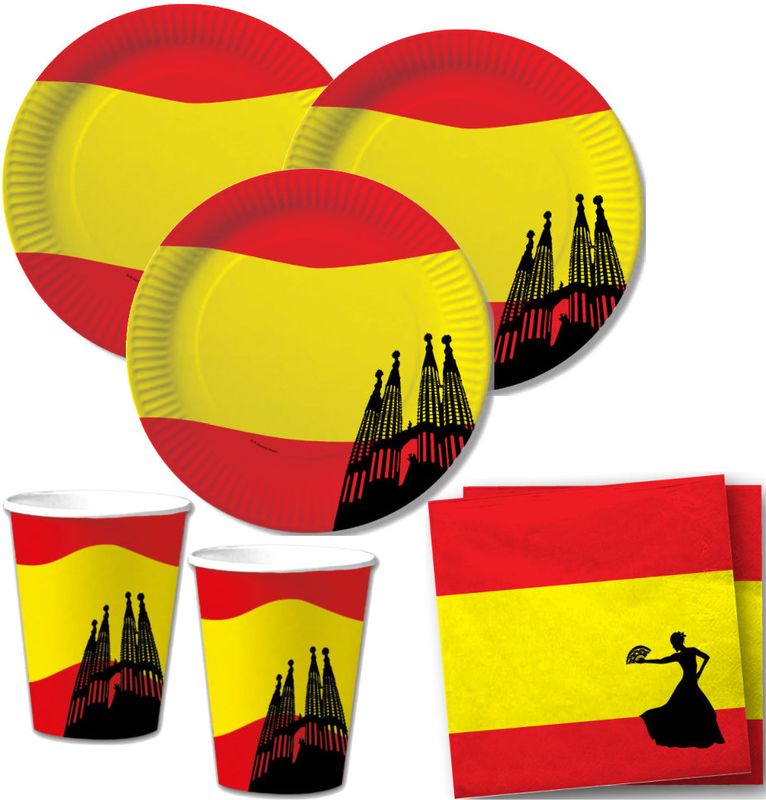 Spanien-Fahne - rot-gelb-rot - Partydeko & Partyartikel für