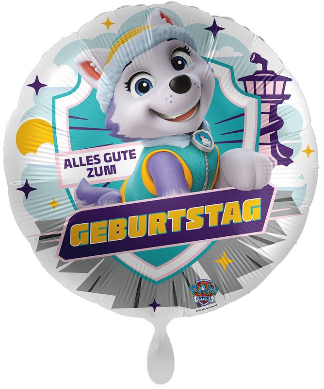 Geburtstags Folienballon Paw Patrol Everest Born Cool Alles Gute zum